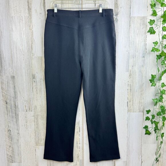 St. John Sport by Marie gray Pants Womens Size 12 Black High Rise Straight - Picture 2 of 9
